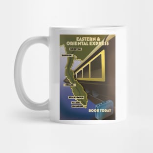 Oriental Train travel poster Mug